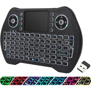 EASYTONE Backlit Mini Wireless Keyboard Touchpad Mouse Combo with Rechargable Li-ion Battery Multi-Media Keys, Handheld Keyboard for Android TV Box, Smart TV, X-Box, PC, Android Windows Linux MacOS