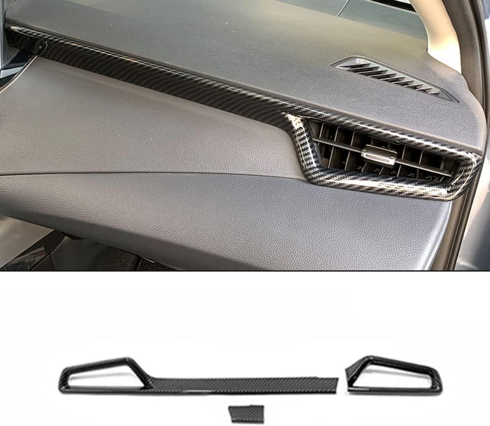 BOYUER for Toyota Corolla 2020~2026,2019-2025 Corolla Hatchback Corolla Cross 3PCS ABS Center Console Dash Board Side Air Conditioning A/C Vent Panel Frame Interior Decoration Trim (Carbon Fiber)