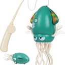 Tranane Dancing Squid Toy, Electric Crawling Tummy Time Octopus Toy, Rechargeable Magic Dancing Octopus for 9-36 Months & 3-6 Years Old Kids Boy Girl Birthday Gifts Christmas Stuffers (Green)