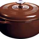 Lodge Essential Enamel Cast Iron Dutch Oven - Perfect for Bread Baking, Braising, Marinating & Slow Cooking - Features Moisture-Sealing Lid & Dual Handles - Kitchen Essentials - 6 Quarts - Burnt Sienna