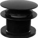 Westbrass Mushroom Tip Toe 1-1/2" NPSM Coarse Thread Bath Drain, Matte Black, D398R-62, 1-Pack