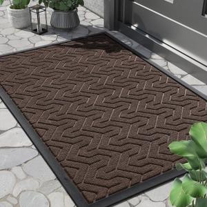 Yimobra Large Door Mat Outside Entrance 36x24, Waterproof Heavy Duty Outdoor Mats for Front Door, Non Slip Rubber Entry Mat for Garage Patio, Easy Clean, Brown Yimobra Large Door Mat Outside Entrance 36x24, Waterproof Heavy Duty Outdoor Mats for Front Door, Non Slip Rubber Entry Mat for Garage Patio, Easy Clean, Brown