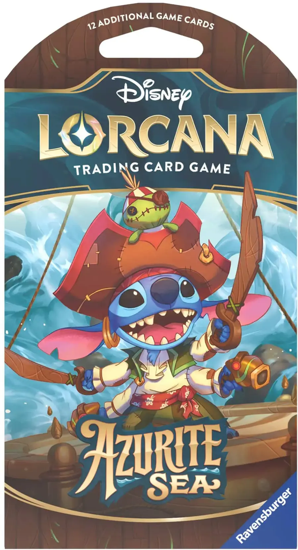 Disney Lorcana Trading Card game 12 Random Game Cards Azurite Sea 3 Pack
