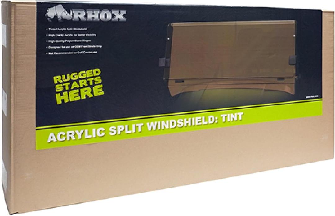 Red Hawk WIN-1029 Windshield Compatible with/Replacement for Yamaha Drive2 Tinted, 2-Piece Style, High Clarity for Better Visibility, Not Recommended for Golf Course use Golf Carts