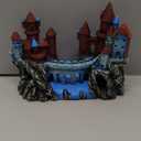 VMCN Aquarium Castle Decoration for Fish Tank Castle Cave Hideouts House Plants Supplies Accessories Safe for Freshwater and Saltwater Fish Tanks – Medium (Brown)