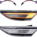 LED Side Marker Lamp Light Kit for Porsche 911 991.1 Carrera S 4 4S Gts Targa 4s Turbo S Porsche 981 Cayman 781 Cayman B0xster Clear Lens Amber LED Front Turn Signal Lights with Canbus
