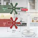 Festive Christmas Silicone Tree Trivet Set (3-Pack) - Heat-Resistant Mats for Hot Pots/Pans, Decorative Holiday Coasters & Kitchen Protectors (Red)