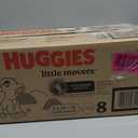 Huggies Size 8 Diapers, Little Movers Baby Diapers, Size 8 (46+ lbs), 76 Count (2 Packs of 38)