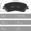 D1737 Front Brake Pads Fit For 2014 2015 2017 2018 2019 2020 Nissan Rogue,2017-2022 Rogue Sport,Rogue 2018-2019 S/SL/SV