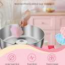 VEVOR Electric Cotton Candy Machine with Cart, 1000W Commercial Candy Floss Maker with 20.5 in Stainless Steel Bowl, Sugar Scoop, and Drawer, Easy to Use, for Home, Kids Birthday, Family Party, Pink