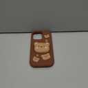 Kawaii 3D Dog Phone Case for iPhone 15 Pro Max (with Retractable Phone Stand & Grip) Cute Girly Cartoon Soft Silicone Phone Cover for Girls, Kids, Teens, and Women, Pink