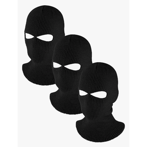 HESTYA 2 Holes Ski Masks Winter Balaclava Knitted Full Face Cover Mask Beanie Hat for Men Women Cold Weather Outdoor Sports