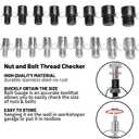 Nut and Bolt Thread Checker 28 Male/Female Thread Gauges (15 SAE/Inch & 13 Metric) Nut and Bolt Thread Size Checker Thread Identifier Gauges for Quickly Identify and Verify