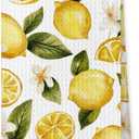 Summer Lemon Kitchen Towel, Lemon Themed Gifts Dish Tea Towel for Kitchen, Yellow Fruit Decorative Hand Towel for Bathroom, 16x24 Inches