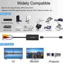 RCA to HDMI Converter, AV to HDMI Adapter Support 1080P, PAL/NTSC Compatible with WII/WII U/PS one/PS2/PS3/STB/Xbox/VHS/VCR/Blue-Ray DVD 