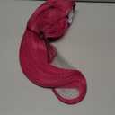 FantaLook Long Straight Hot Pink Cosplay Wig with 2 Ponytails for Halloween Party Costume Small Size