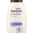 Aveeno Stress Relief Body Wash with Nourishing Oat & Lavender Scent for Sensitive Skin, Gently Cleanses & Helps You Feel Calm & Relaxed in the Shower, Soap-Free, 18 fl. oz
