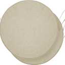 Outdoor Round Chair Cushions 15 Inch, Fade-Resistant & Water-Resistant, Bistro Chair Seat Pads for Porch Garden Balcony Patio Furniture Stools, Non-Slip Bottom, Set of 2, Beige