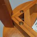 Round 16 Inch Bamboo Waterproof Shower Bathroom Stool Chair, Duty Wooden Bath Corner Shaving Legs Bench Seat (Honey Bamboo, XL)