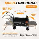 Heavy Duty Folding Wagon Cart 660 lb Capacity, 3-in-1 Collapsible Utility Wagon with Adjustable Handle and All-Terrain Wheels for Camping, Beach, Grocery, Outdoor Use