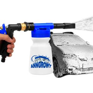 anngrowy Car Wash Foam Gun Foam Cannon Garden Hose Spray Foam Gun Soap Car Wash Foam Cannon Blaster for Hose Car Washing Soap Gun Adjustable Foaming Car Wash Sprayer Quick Connector to Any Garden Hose