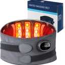 Cordless Heating Pad for Back Pain Relief, Lumbar Massaager with Heat, Rechargeable Heating Massage,Heated Back Belt Abdomen Warmer Lumbar Support (Black)