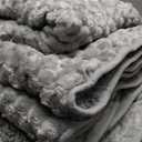 Super Soft Luxury Fleece Sherpa Weighted Blanket 15 lbs for Adults, Turtle Shell Fuzzy Cozy Fluffy Queen Size Weighted Throw, Ceramic Beads Washable Heavy Blankets for Couch Bed, Grey, 60" x 80"