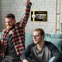 Football Mancave Metal Street Sign, 8" x 12" Yellow Design Wall Decor Sign Great for Man Cave, Bed Room, Office, Home