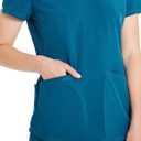 Scrubstar Womens Notch Neck Scrub Top Ultra Soft Stretch Nursing Uniform with 3 Functional Pockets & Moisture Control Fabric (Blue, XXXL)