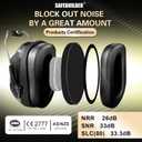 SAFEBUILDER Ear Muffs Noise Reduction SNR 33dB Adjustable Lightweight Safety Earmuffs Sound Proof Noise Cancelling ANSI (1-black)
