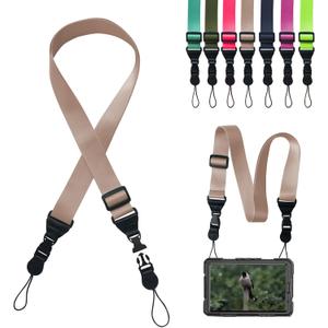 Adjustable Shoulder Strap: Comfortable iPad Strap Nylon Neck Lanyard for iPad/Samsung Tablet Case, Camera Binocular Crossbody Laptop Luggage Bag(Gold), Guitar Pick