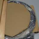 Outdoor Side Table,Tray Metal Sofa End Table, Accent Coffee Table, Adjustable Height, Waterproof and Anti-Rust Outdoor&Indoor Snack Table, Black (Round Top)