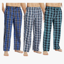 JupiterSecret Mens Pajama Pants Set Cotton Lightweight Plaid Sleep & Lounge Pants, PJ Bottoms with Pockets and Button Fly, 4XL