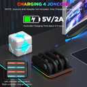 Vilante Charging Dock for Nintendo Switch 2 Joy-Con Controllers, 4 in 1 Charge Station for Nintendo Switch 2 with 5 Light Modes Magnetic Fast Controller Charger for Joy Con 2 with LED Indicators