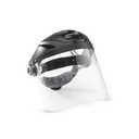 Jackson Safety Lightweight F4XP Premium Face Shield - Mask & Crown with 370 Speed Dial Ratcheting Headgear, ANSI Z87.1, for Work, Grinding, Cutting, Universal Pin Pattern - Uncoated - Clear Tint