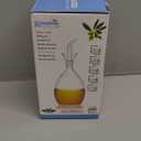 ELETON Cylindrical 16 oz Olive Oil Dispenser Bottle Glass with No Drip Spout -Olive Oil & Vinegar Dispenser Glass Cruet Decanter- Glassware Seal Handicraft Easy Clean Drip Free Bottles for Kitchen (Clear)