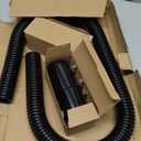 Hypertune Universal 48" Stainless Steel Radiator Flexible Coolant Water Hose Kit With 4pcs Clamp Black