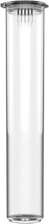 Dragon Chewer 80mm CR Premium Plastic Packaging Pop Top Tubes ‚Äì Bulk Child Resistant Travel Holder Vial Sample Containers Mini Storage Strong Seal Squeeze Cap 1,150 Qty (Clear)