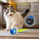 Speedy Tail Cat Toy 2.0, Interactive Cat Ball Toy for Bored Indoor Cats, Automatic Moving Pet Play Ball, Two Speed Adjustment with Replacement Tail