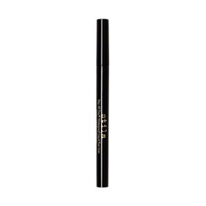 stila Waterproof Liquid Eye Liner, Stay All Day Makeup with Fine Brush Tip Lasting Satin Finish, Smudge-Proof & Transfer-Resistant (1 Count (Pack of 1), Intense Black (Jet Black))