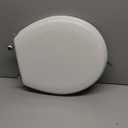MAYFAIR 844CP 000 Edgewater Toilet Seat with Chrome Hinges will Never Come Loose, ROUND, Durable Enameled Wood, White