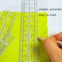 Sewing Ruler,5 Piece Quilting Rulers,3 x17 Inch,1.5 x17 Inch,3 x12 Inch,1.5 x10 Inch,1 x6 Inch,Acrylic Ruler,Cutting Ruler with Non-Slip Rings (Black and White)