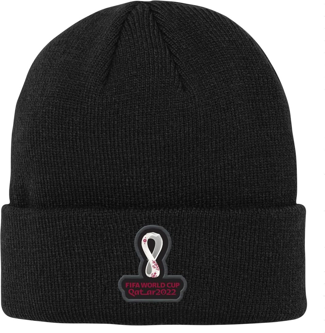 Outerstuff Mens FIFA World Cup Event Cuffed Knit Hat, Black, One Size