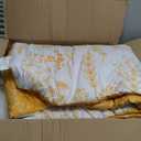 Bedsure Queen Comforter Set - 7 Pieces Floral Yellow Soft Bedding Sets, Queen Bed in a Bag with Botanical Flowers Comforter, Sheets, Pillowcases & Shams (15 - Yellow)