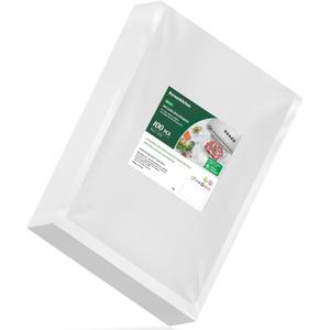 Bonsenkitchen Precut Vacuum Bags 100 Quart 8" x 12", BPA Free, Commercial Grade Textured Food Sealer Bag, Thick Embossed Bags for Storage and Sous Vide Cooking VB3205 (Quart Size 8" x 12'' (100count))