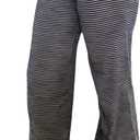 LILTWIST Women Y2k Striped Fold Over Pants Low Rise Yoga Pants Lounge Bottoms Color Block Wide Leg Flare Leggings Sweatpants (Medium)