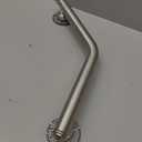 Moen Brushed Nickel Bathroom Safety 16-Inch Stainless Steel Angled Shower Grab Bar for Handicapped or Elderly, RA8716D1GBN