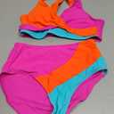 Women's High Waist Two Piece Bikini Set Padded Bra Sexy Push Up Swimwear S