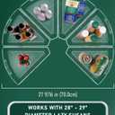 JEISSLIA Lazy Susan Cabinet Organizer Bins for 26"/ 28"/ 32" Diameter Corner Organizer, Plastic Cabinet Storage Bin, 1/8 Wedge - Food Safe, BPA Free, with Non-Slip Pads (for 28" Diameter, 6 Pack)