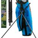 Golf Bag Stand Attachment Foldable Legs Only | Portable Attachable Stand | Legs Only | Golf Gifts for Mens Golfer Accessories | Preventing Cart Bag Falls & Club Damage (Black)